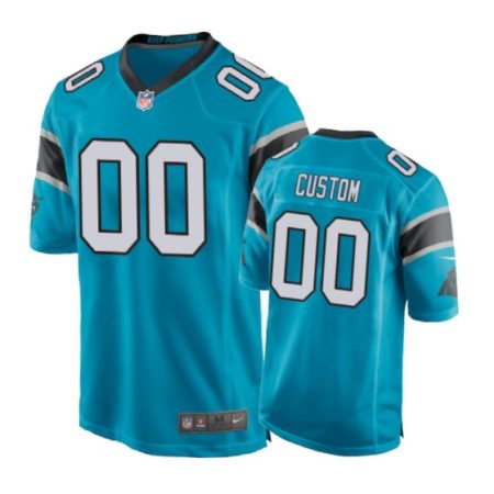 Carolina Panthers #00 Custom Blue Nike Game Jersey - Men's