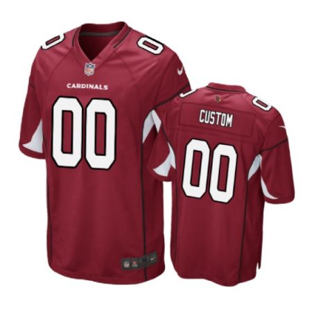 Arizona Cardinals #00 Custom Cardinal Nike Game Jersey - Men's