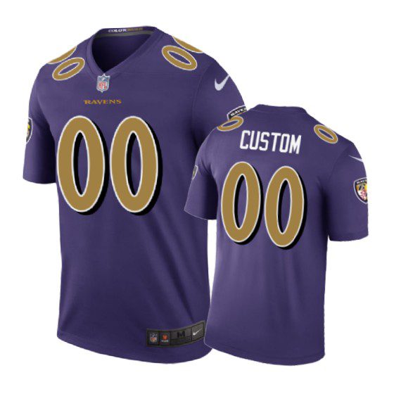 Baltimore Ravens #00 Custom Nike color rush Purple Jersey 1 00 color rush custompurple jersey