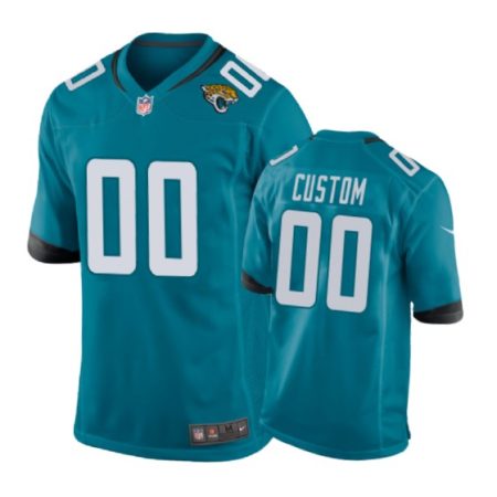 Jacksonville Jaguars #00 Custom Teal Nike Game Jersey - Men's