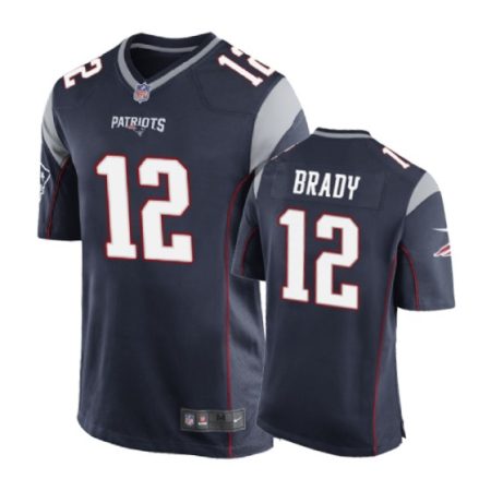 New England Patriots #12 Tom Brady Navy Nike Game Jersey - Men's