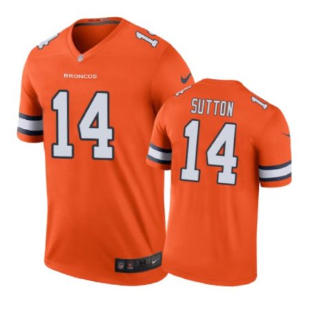 Denver Broncos #14 Courtland Sutton Nike color rush Orange Jersey