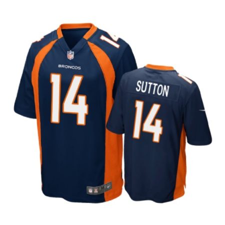 Denver Broncos #14 Courtland Sutton Navy Nike Game Jersey - Men's