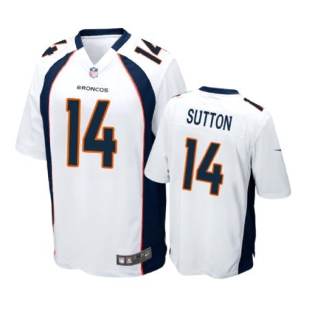 Denver Broncos #14 Courtland Sutton White Nike Game Jersey - Men's
