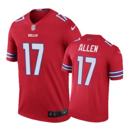 Buffalo Bills #17 Josh Allen Nike color rush Red Jersey
