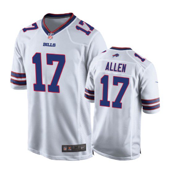 Buffalo Bills #17 Josh Allen White Nike Game Jersey - Men's 1 17 white josh allen jersey