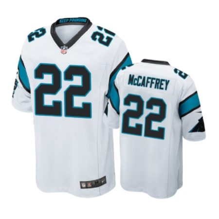 Carolina Panthers #22 Christian McCaffrey White Nike Game Jersey - Men's