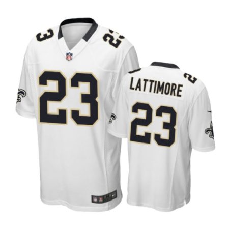 New Orleans Saints #23 Marshon Lattimore White Nike Game Jersey - Men's