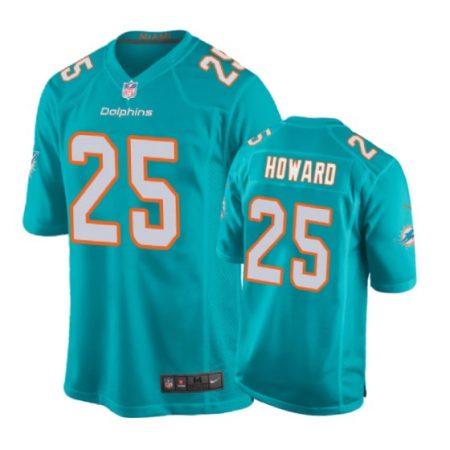 Miami Dolphins #25 Xavien Howard Aqua Nike Game Jersey - Men's