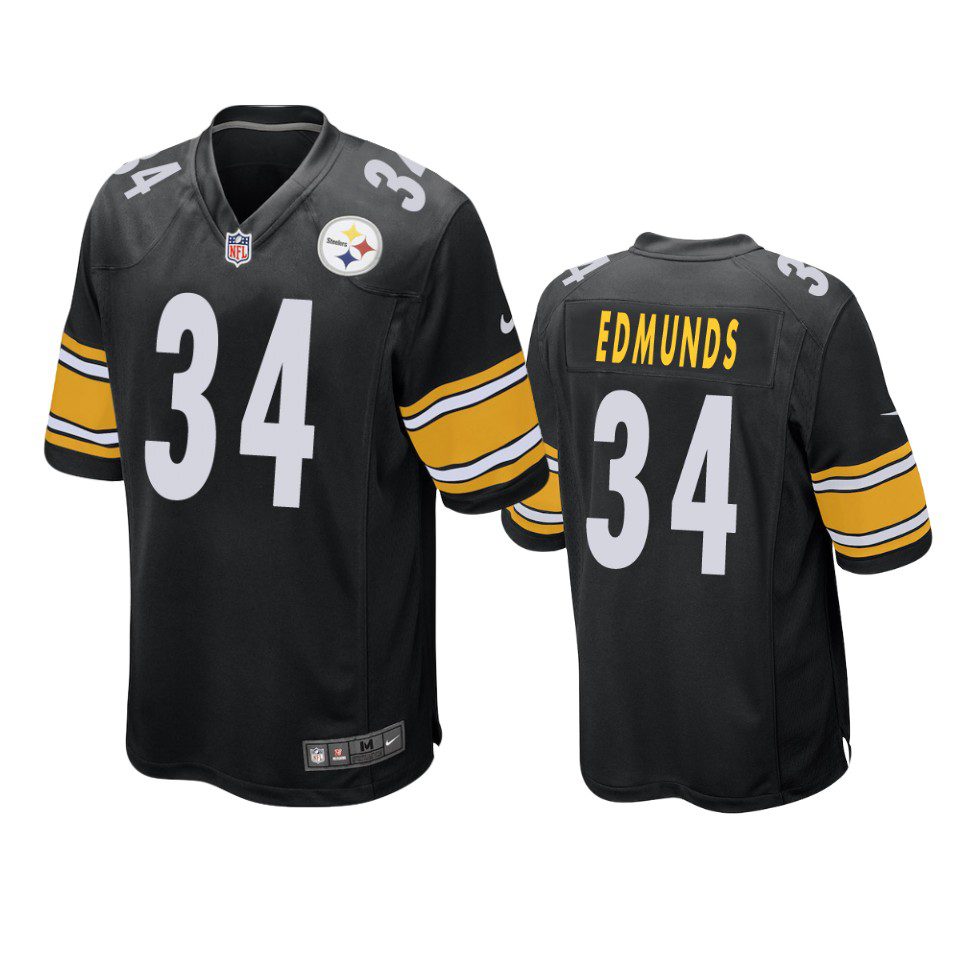 Pittsburgh Steelers #34 Terrell Edmunds Black Game Jersey - Men's 1 34 terrell edmunds black game jersey