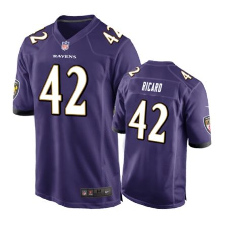 Baltimore Ravens #42 Patrick Ricard Purple Nike Game Jersey - Men's