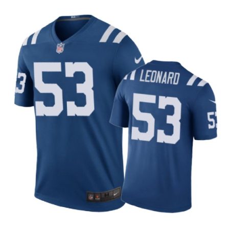 Indianapolis Colts #53 Darius Leonard Nike color rush Royal Jersey