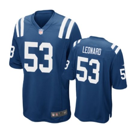 Indianapolis Colts #53 Darius Leonard Royal Nike Game Jersey - Men's