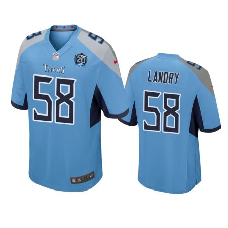 Tennessee Titans #58 Harold Landry Light Blue Game Jersey - Men's
