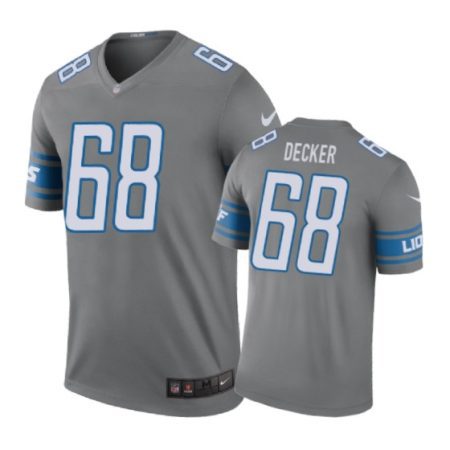 Detroit Lions #68 Taylor Decker Nike color rush Steel Jersey