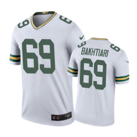 Green Bay Packers #69 David Bakhtiari Nike color rush White Jersey