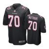 Atlanta Falcons #70 Jake Matthews Black Nike Game Jersey - Men's 3 70 black jake matthews jersey