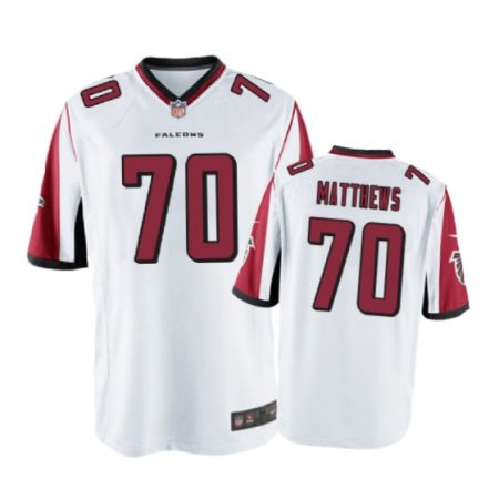 Atlanta Falcons #70 Jake Matthews White Nike Game Jersey - Men's