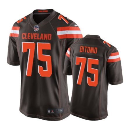 Cleveland Browns #75 Joel Bitonio Brown Nike Game Jersey - Men's