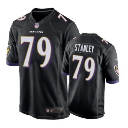 Baltimore Ravens #79 Ronnie Stanley Black Nike Game Jersey - Men's