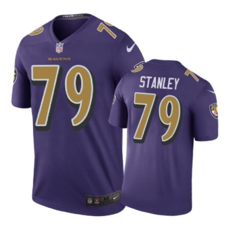 Baltimore Ravens #79 Ronnie Stanley Nike color rush Purple Jersey