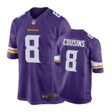 Minnesota Vikings #8 Kirk Cousins Purple Nike Game Jersey - Men's
