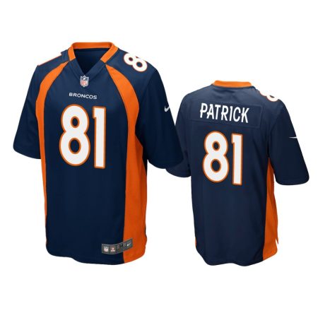 Denver Broncos #81 Tim Patrick Navy Game Jersey - Men's