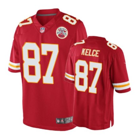 Kansas City Chiefs #87 Travis Kelce Red Nike Game Jersey - Men's