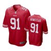 San Francisco 49ers #91 Arik Armstead Scarlet Nike Game Jersey - Men's 3 91 scarlet arik armstead jersey