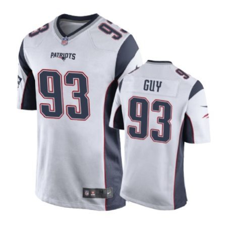 New England Patriots #93 Lawrence Guy White Nike Game Jersey - Men's