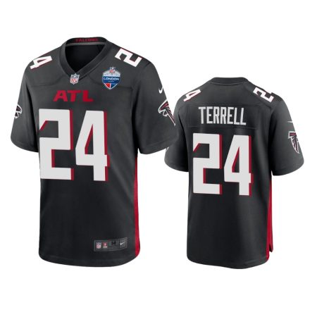Atlanta Falcons A.J. Terrell Balck 2021 London Games Patch Game Jersey