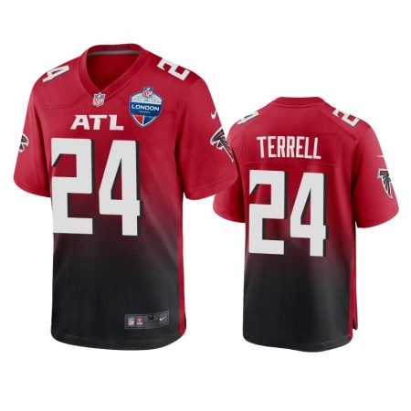 Atlanta Falcons A.J. Terrell Red 2021 NFL London Game Game Jersey