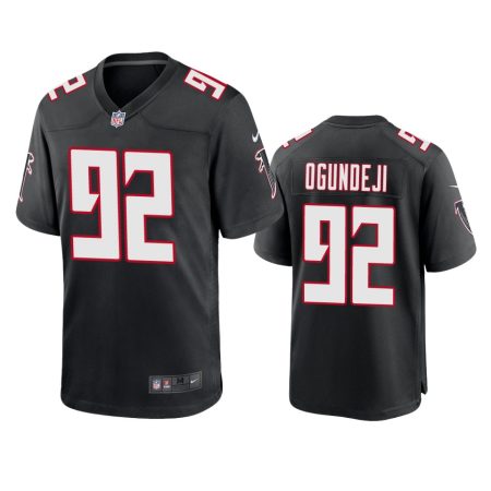 Atlanta Falcons Adetokunbo Ogundeji Black Throwback Game Jersey