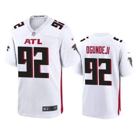 Atlanta Falcons Adetokunbo Ogundeji White Game Jersey