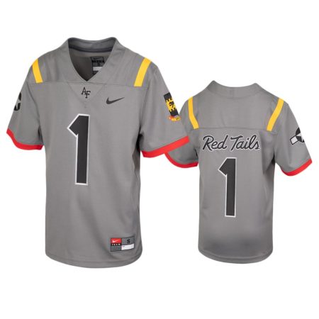 Air Force Falcons #1 Gray Red Tails Untouchable Football Jersey