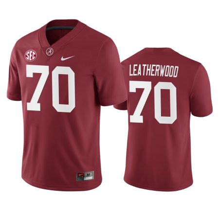 Alabama Crimson Tide Alex Leatherwood Crimson Home Game Jersey