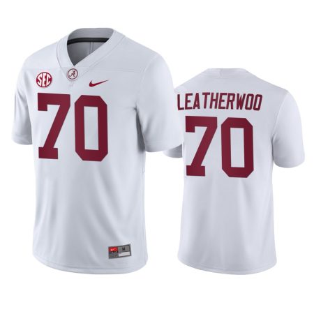 Alabama Crimson Tide Alex Leatherwood White Away Game Jersey