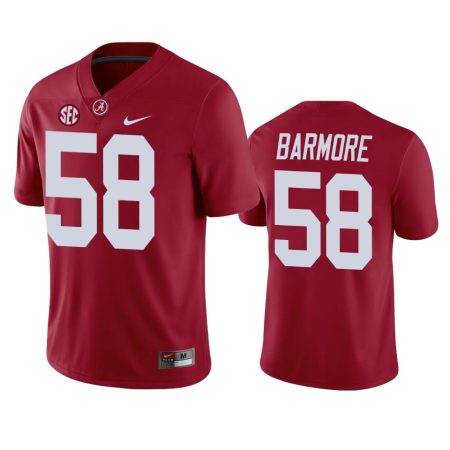 Alabama Crimson Tide Christian Barmore Crimson Game College Football Jersey