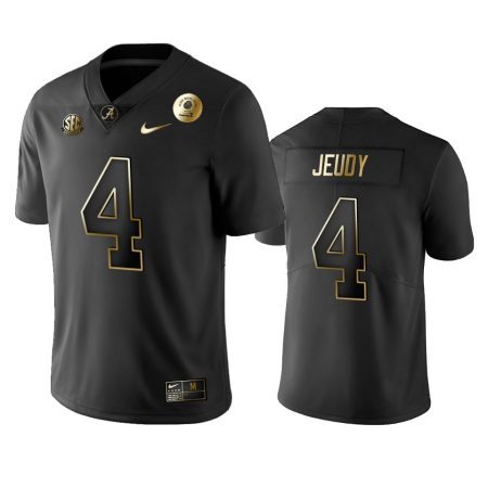 Alabama Crimson Tide Jerry Jeudy Black 2021 Rose Bowl Golden Edition Jersey