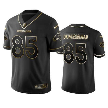 Broncos Albert Okwuegbunam Black Golden Edition Vapor Limited Jersey