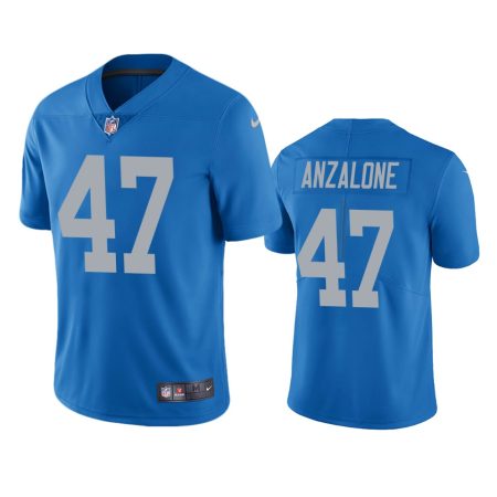 Alex Anzalone Detroit Lions Blue Vapor Limited Jersey