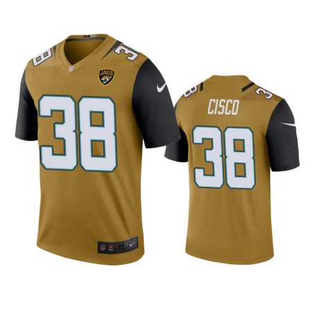Jacksonville Jaguars Andre Cisco Bold Gold Color Rush Legend Jersey