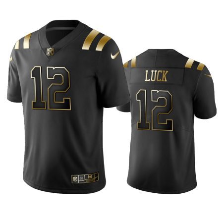 Indianapolis Colts Andrew Luck Black Golden Limited Jersey