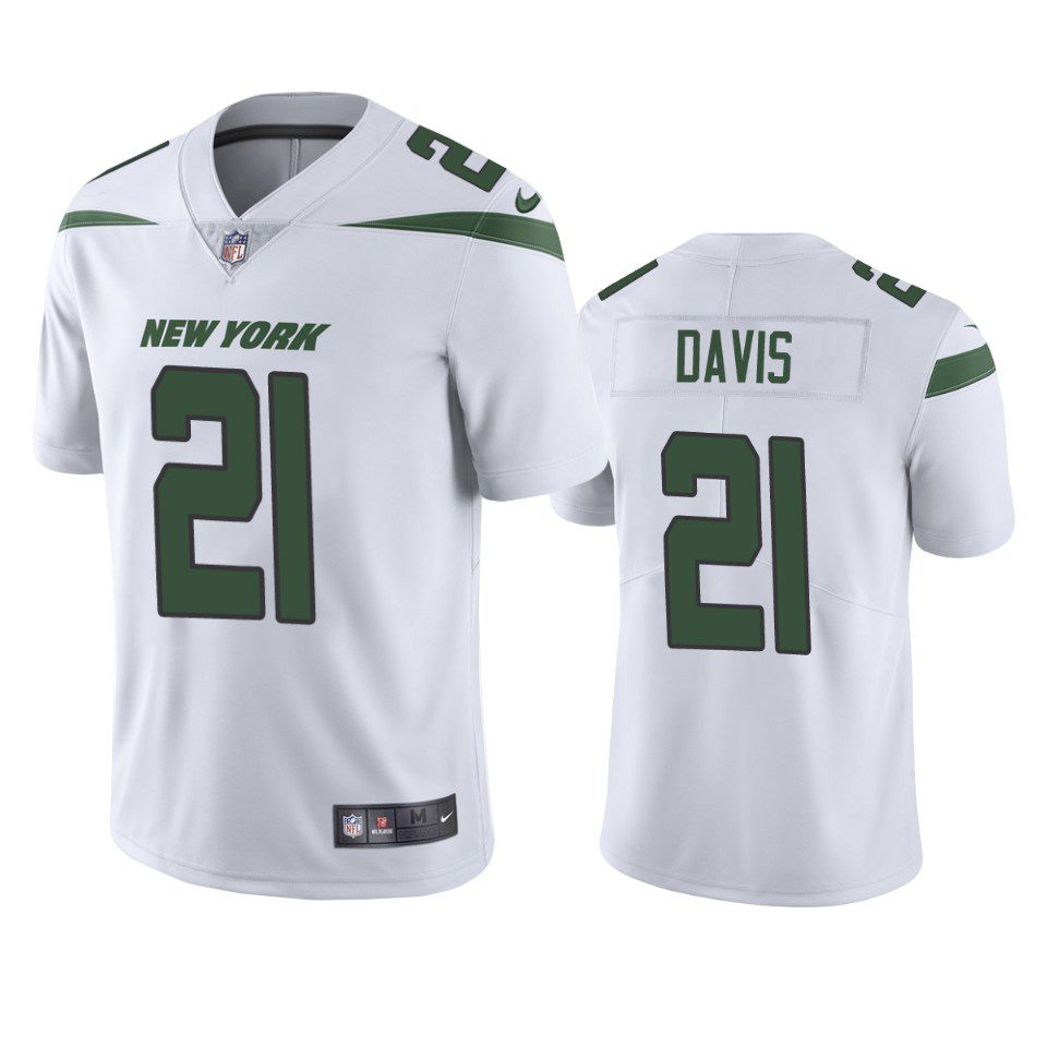 Ashtyn Davis New York Jets White Vapor Limited Jersey 1 ashtyn davis jets white vapor jersey