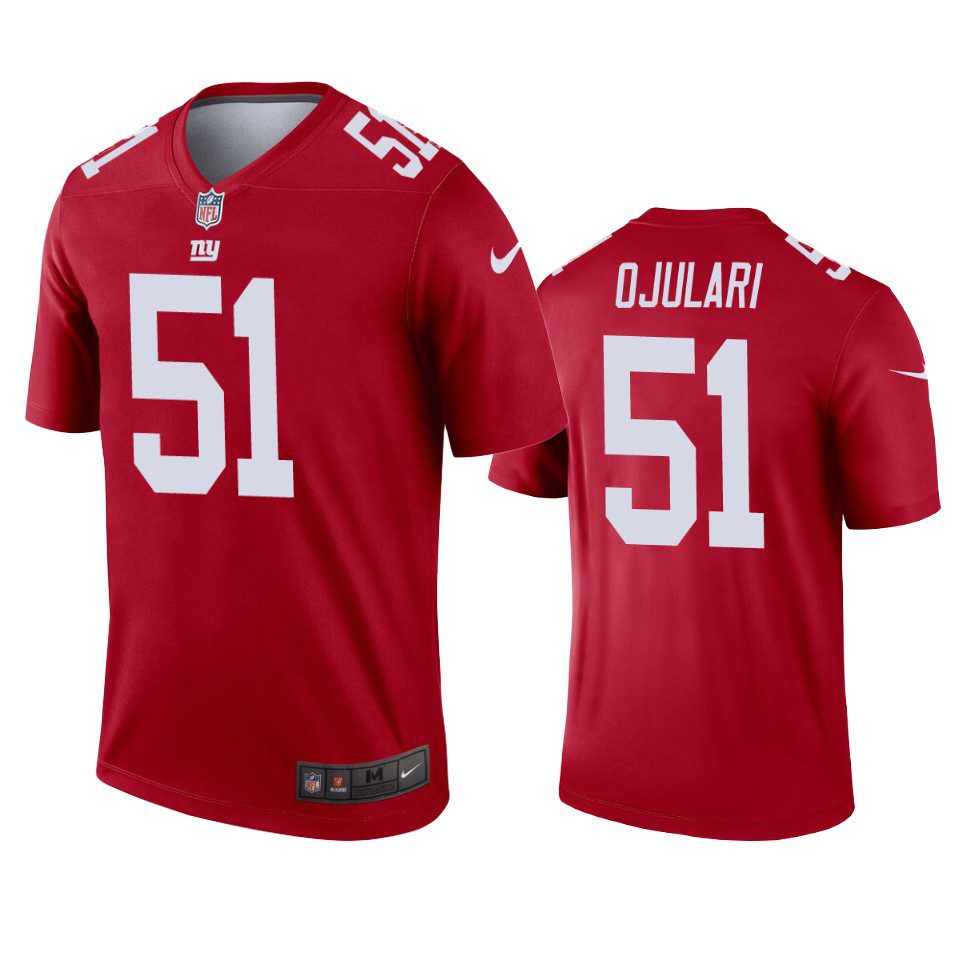 New York Giants Azeez Ojulari Red Inverted Legend Jersey 1 azeez ojulari giants red inverted legend jersey