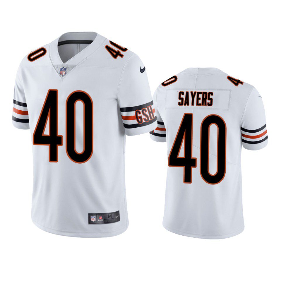 Gale Sayers Chicago Bears White Vapor Limited Jersey 1 bears gale sayers white vapor jersey