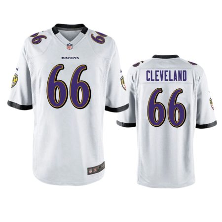 Baltimore Ravens Ben Cleveland White Game Jersey