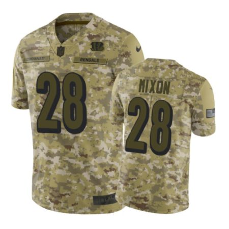 Cincinnati Bengals #28 2018 Salute To Service Joe Mixon Jersey Camo -Nike Limited