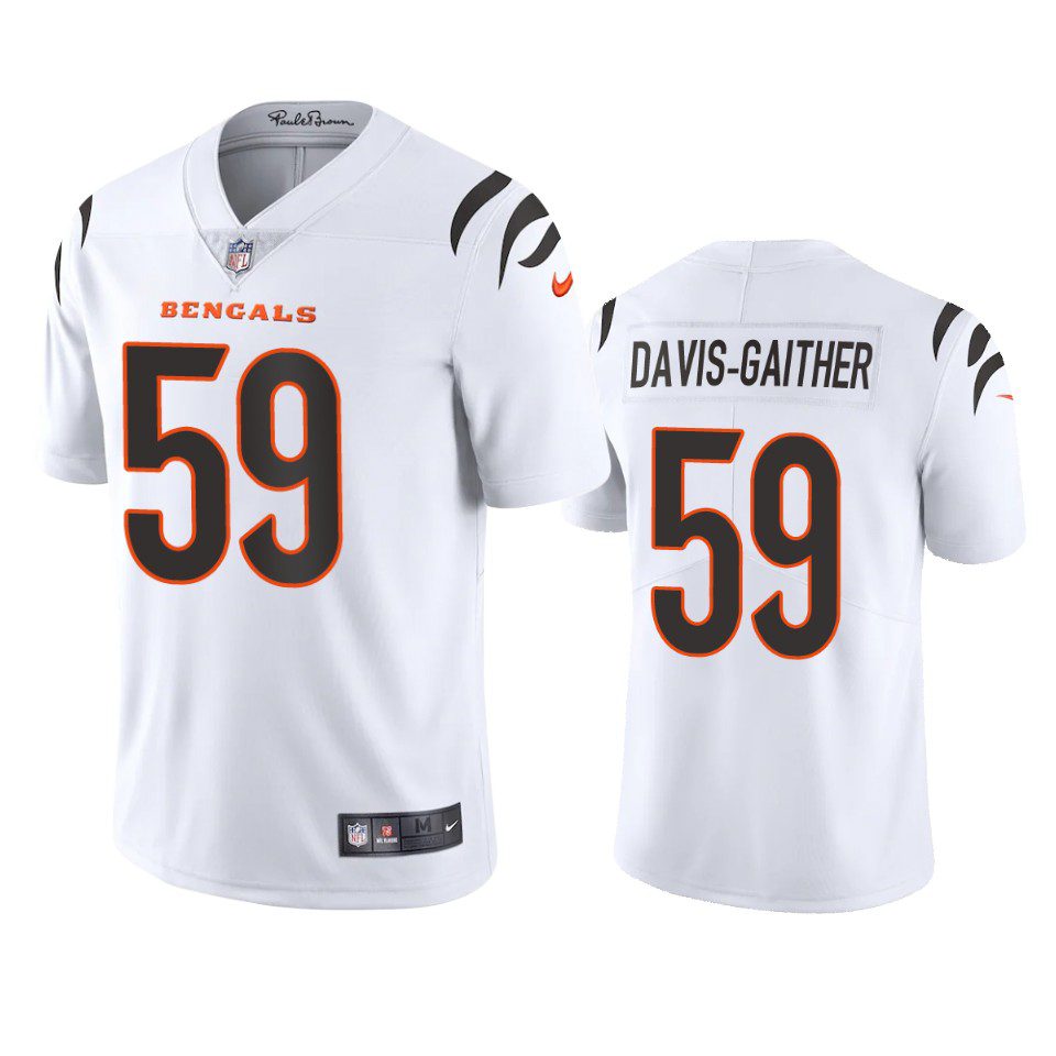 Cincinnati Bengals Akeem Davis-Gaither White 2021 Vapor Limited Jersey - Men's 1 bengals akeem davis gaither white 2021 vapor limited jersey