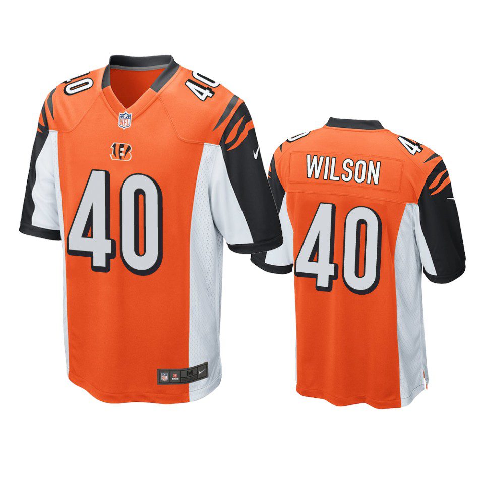 Cincinnati Bengals Brandon Wilson Orange Game Jersey 1 bengals brandon wilson orange game jersey